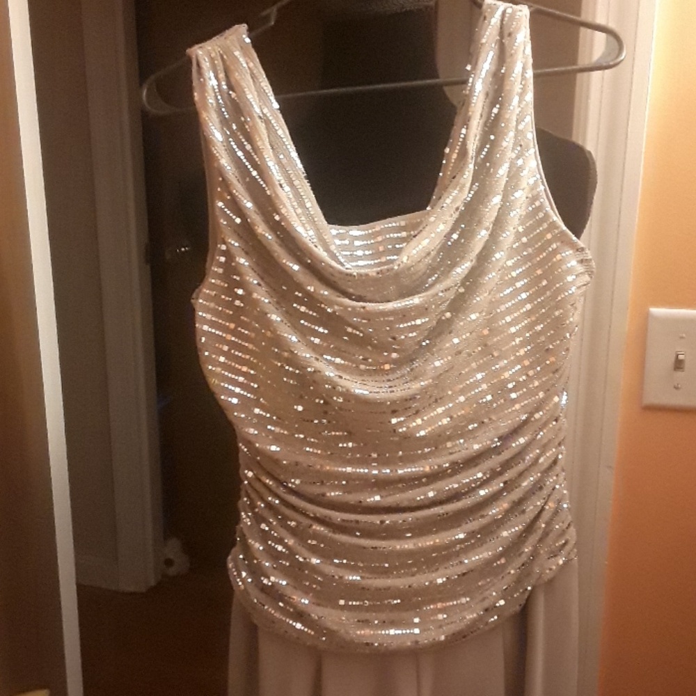 R&M Richards Pewter Grey Sequence Jumpsuit - image 2